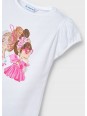 MAYORAL KOSZULKA NA KRÓTKI RĘKAW DLA DZIEWCZYNKI BIAŁA 3003/60
