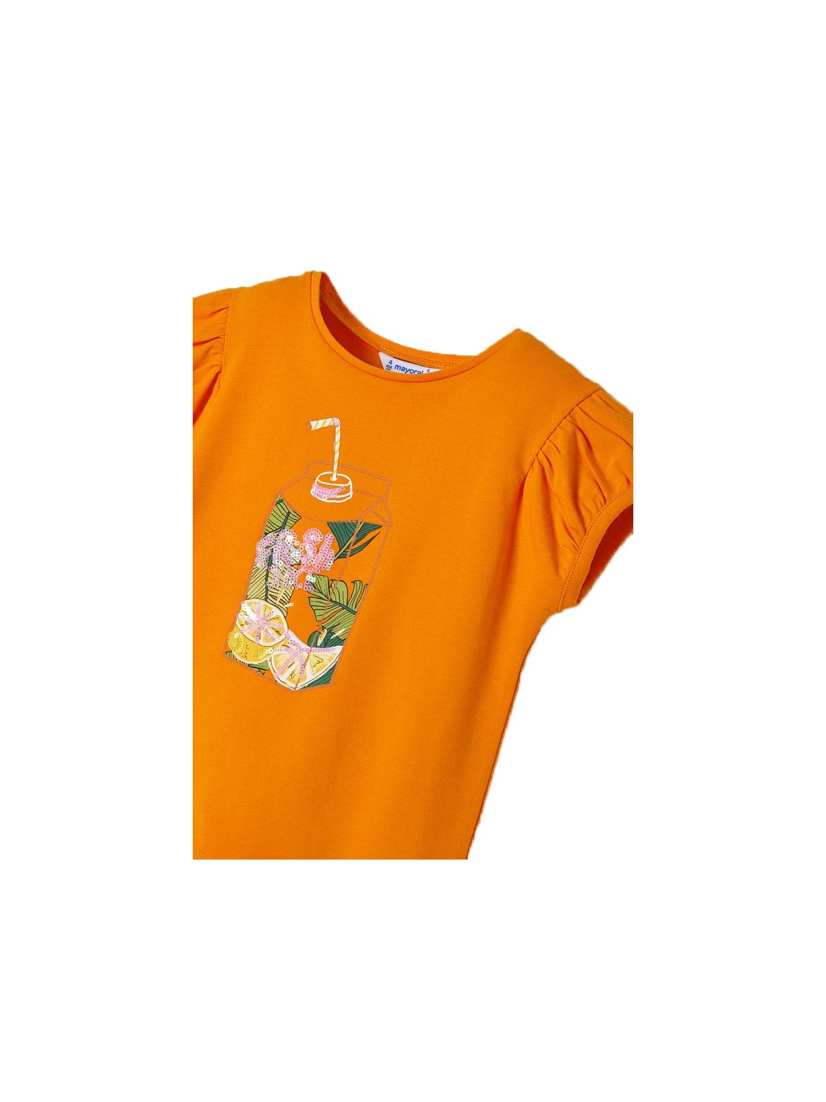 MAYORAL KOSZULKA NA KRÓTKI RĘKAW DLA DZIEWCZYNKI POMARŃCZ 3047/71