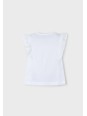 MAYORAL KOSZULKA T-SHIRT BLUZKA NA KRÓTKI RĘKAW DLA DZIEWCZYNKI BIAŁA  3010