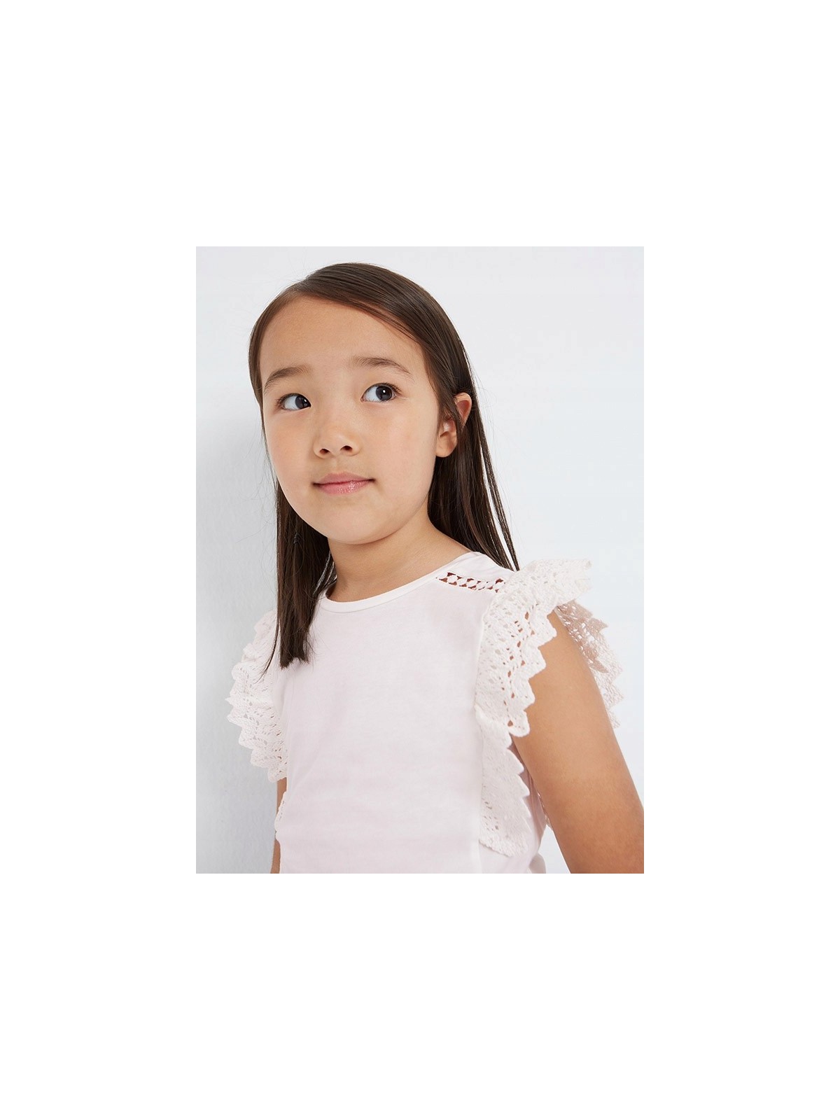 kopia MAYORAL KOSZULKA T-SHIRT BLUZKA NA KRÓTKI RĘKAW DLA DZIEWCZYNKI KREM 3061/69