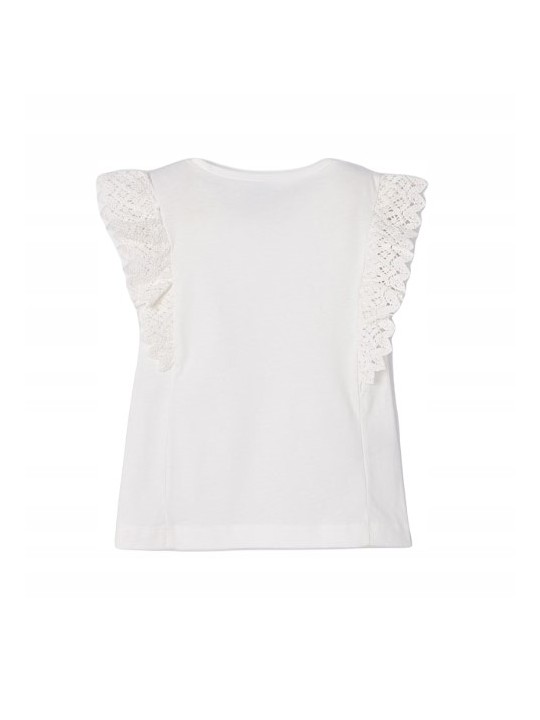 kopia MAYORAL KOSZULKA T-SHIRT BLUZKA NA KRÓTKI RĘKAW DLA DZIEWCZYNKI KREM 3061/69