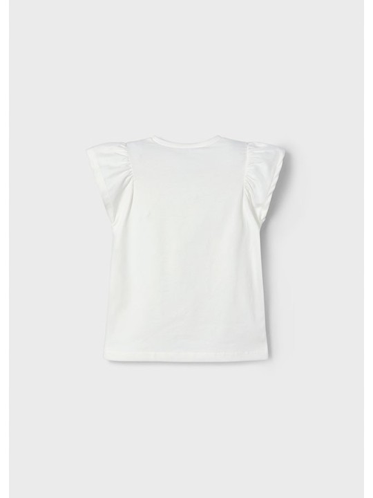 MAYORAL KOSZULKA NA KRÓTKI RĘKAW DLA DZIEWCZYNKI KREM 3002/53