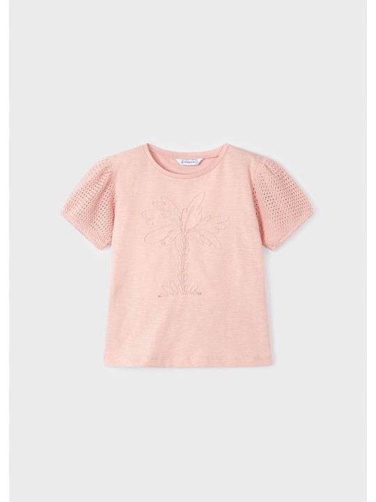 MAYORAL KOSZULKA NA KRÓTKI RĘKAW DLA DZIEWCZYNKI RÓŻ 3085/70