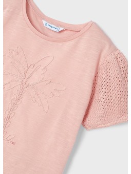 MAYORAL KOSZULKA NA KRÓTKI RĘKAW DLA DZIEWCZYNKI RÓŻ 3085/70