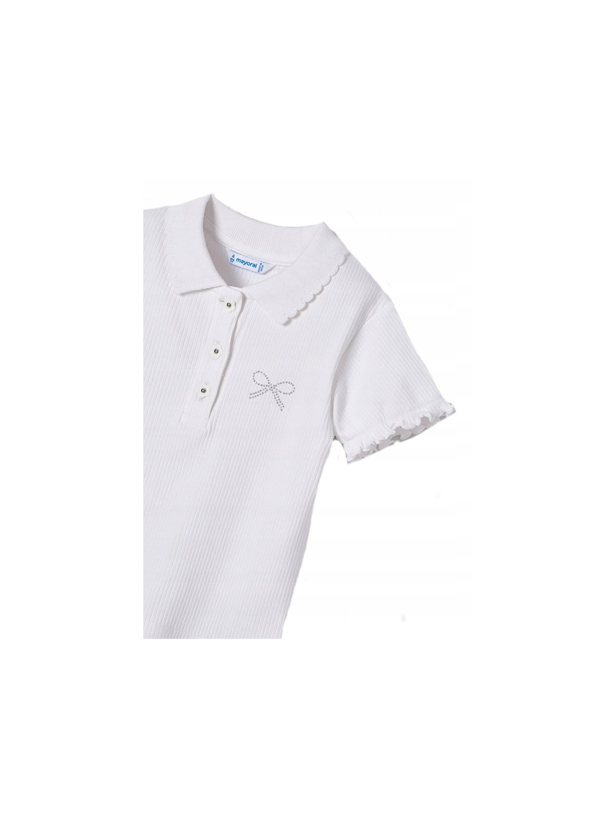 MAYORAL KOSZULKA NA KRÓTKI RĘKAW Z KOŁNIERZYKIEM DLA DZIEWCZYNKI 3126/73