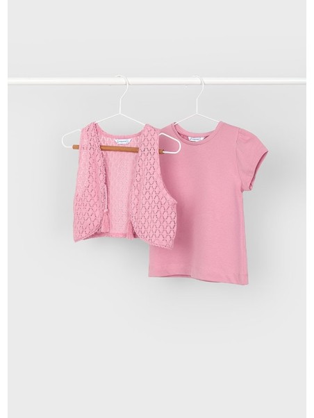 MAYORAL KOSZULKA T-SHIRT BLUZKA NA KRÓTKI RĘKAW DLA DZIEWCZYNKI GRAFIT 174/77