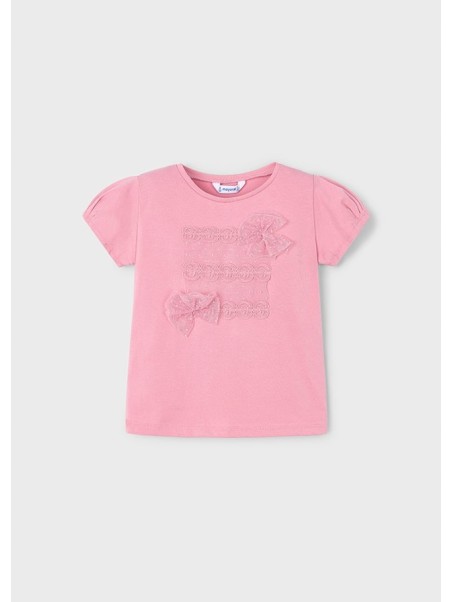 MAYORAL KOSZULKA T-SHIRT BLUZKA NA KRÓTKI RĘKAW DLA DZIEWCZYNKI ROŻ 3001/48