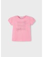 MAYORAL KOSZULKA T-SHIRT BLUZKA NA KRÓTKI RĘKAW DLA DZIEWCZYNKI ROŻ 3001/48