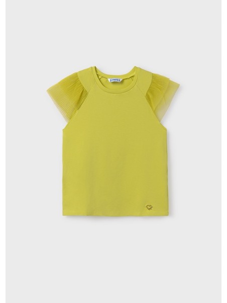 MAYORAL KOSZULKA T-SHIRT BLUZKA NA KRÓTKI RĘKAW DLA DZIEWCZYNKI LIMONKA 6001/68