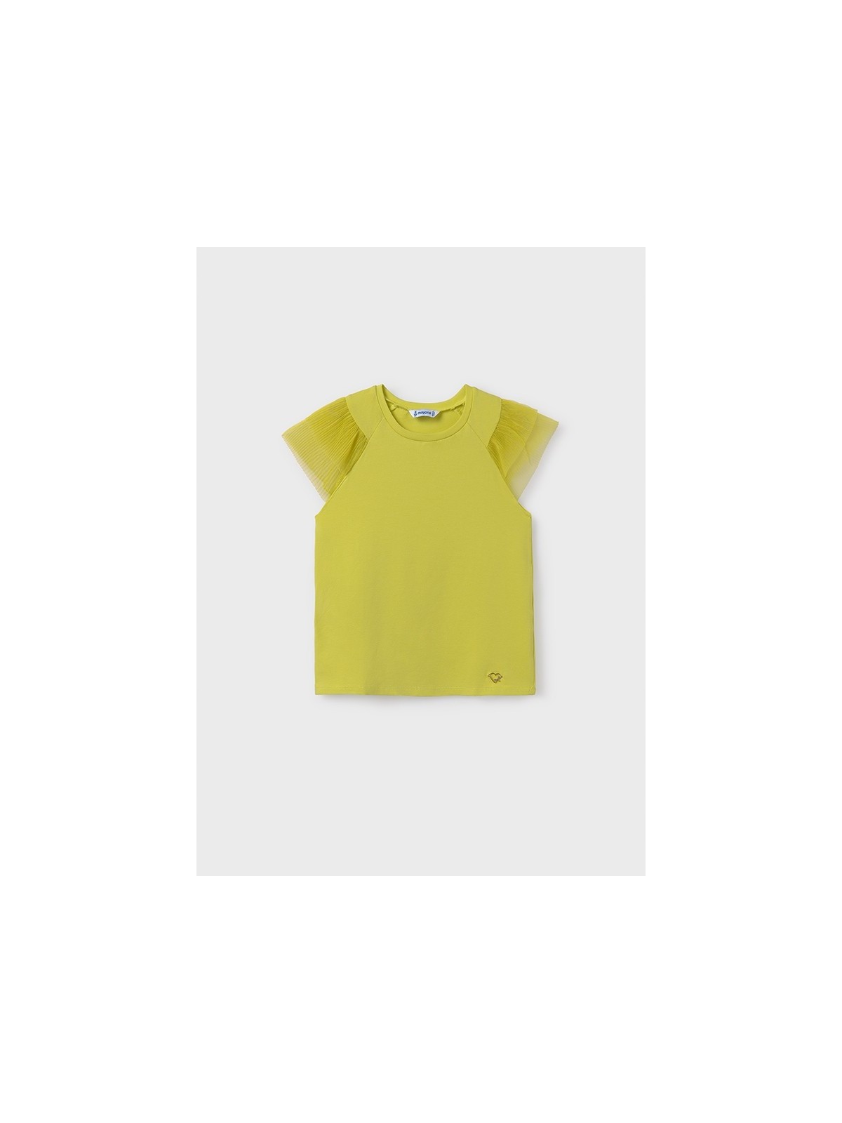MAYORAL KOSZULKA T-SHIRT BLUZKA NA KRÓTKI RĘKAW DLA DZIEWCZYNKI LIMONKA 6001/68