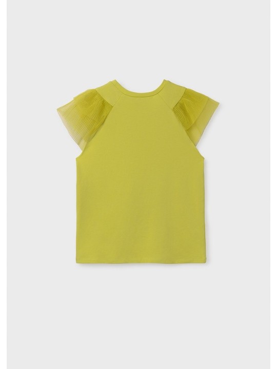 MAYORAL KOSZULKA T-SHIRT BLUZKA NA KRÓTKI RĘKAW DLA DZIEWCZYNKI LIMONKA 6001/68
