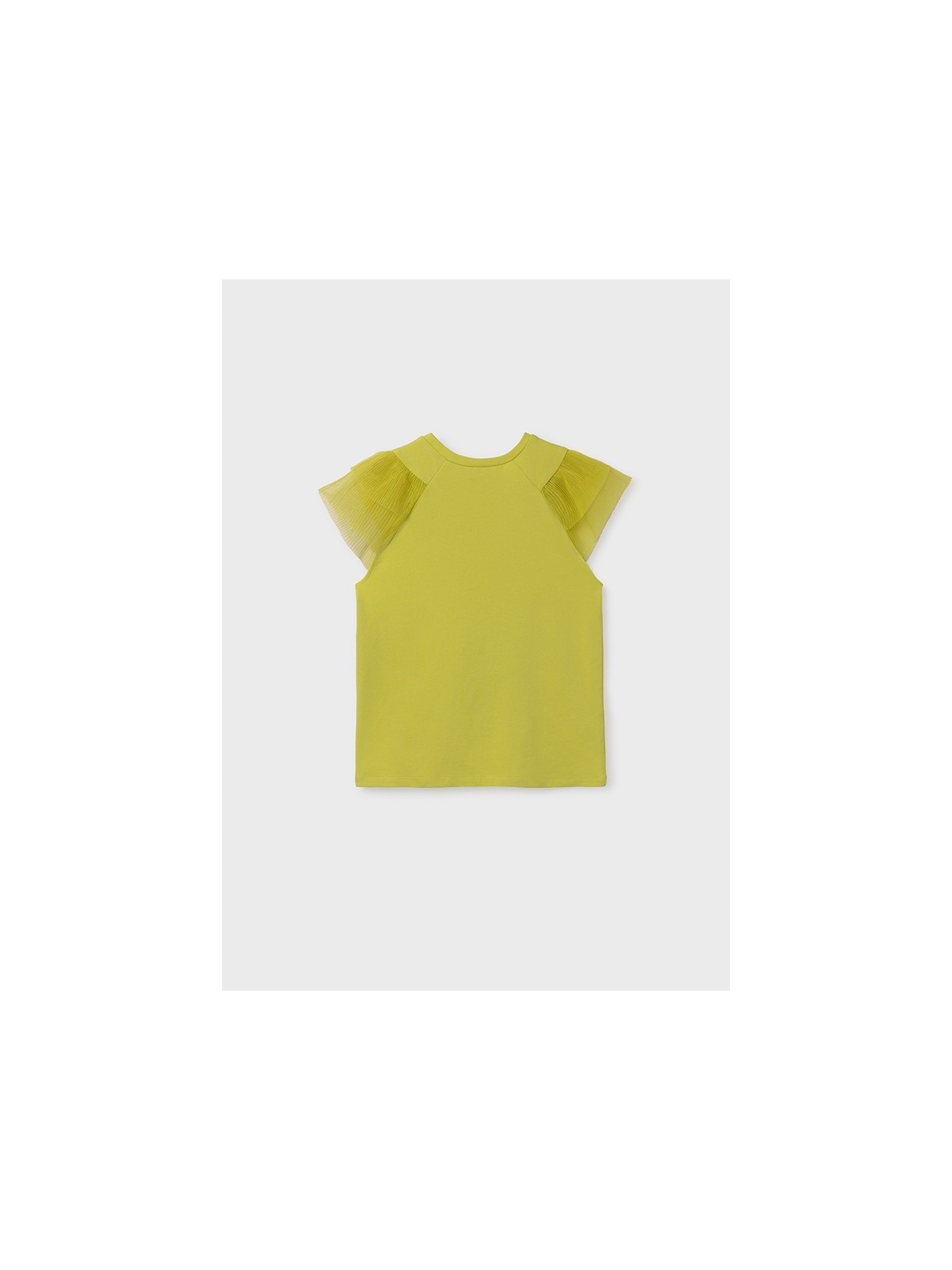 MAYORAL KOSZULKA T-SHIRT BLUZKA NA KRÓTKI RĘKAW DLA DZIEWCZYNKI LIMONKA 6001/68