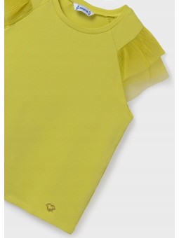 MAYORAL KOSZULKA T-SHIRT BLUZKA NA KRÓTKI RĘKAW DLA DZIEWCZYNKI LIMONKA 6001/68