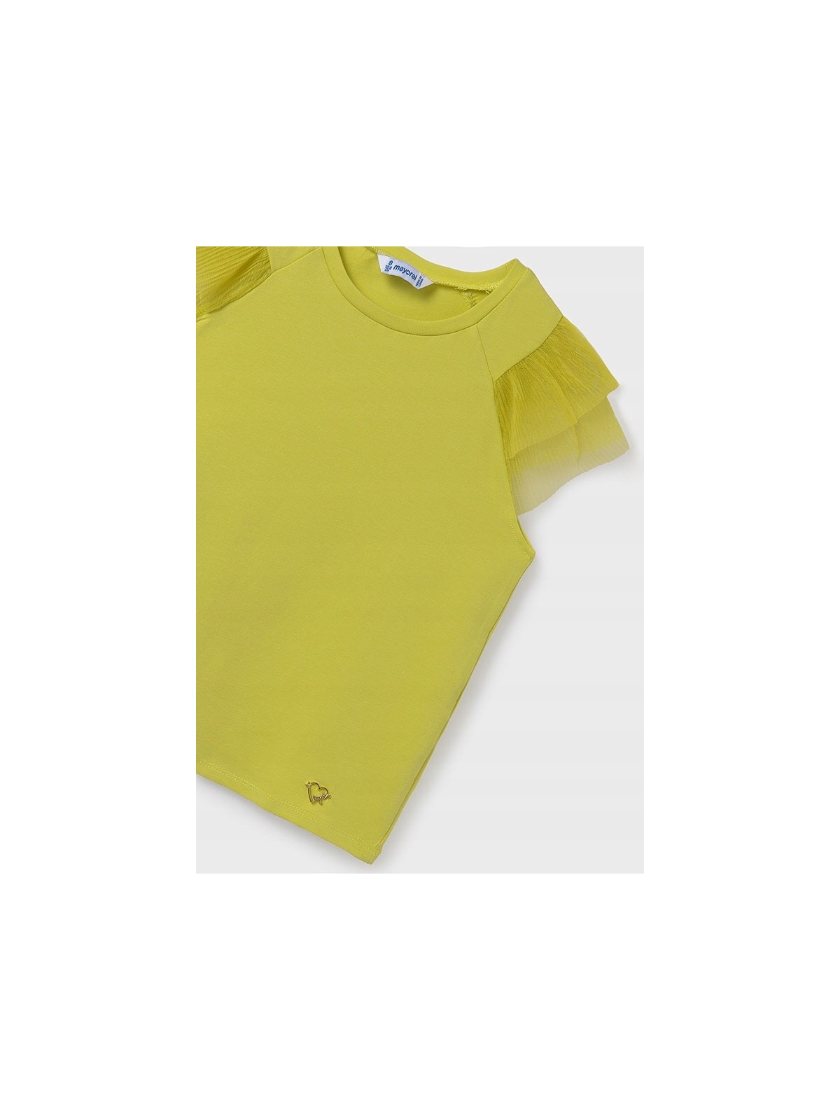 MAYORAL KOSZULKA T-SHIRT BLUZKA NA KRÓTKI RĘKAW DLA DZIEWCZYNKI LIMONKA 6001/68