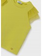 MAYORAL KOSZULKA T-SHIRT BLUZKA NA KRÓTKI RĘKAW DLA DZIEWCZYNKI LIMONKA 6001/68