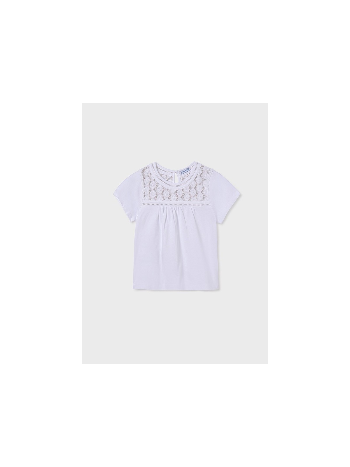 MAYORAL KOSZULKA T-SHIRT BLUZKA NA KRÓTKI RĘKAW DLA DZIEWCZYNKI BIAŁA 6005/82