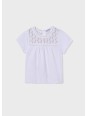 MAYORAL KOSZULKA T-SHIRT BLUZKA NA KRÓTKI RĘKAW DLA DZIEWCZYNKI BIAŁA 6005/82