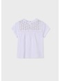 MAYORAL KOSZULKA T-SHIRT BLUZKA NA KRÓTKI RĘKAW DLA DZIEWCZYNKI BIAŁA 6005/82