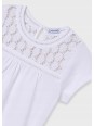 MAYORAL KOSZULKA T-SHIRT BLUZKA NA KRÓTKI RĘKAW DLA DZIEWCZYNKI BIAŁA 6005/82