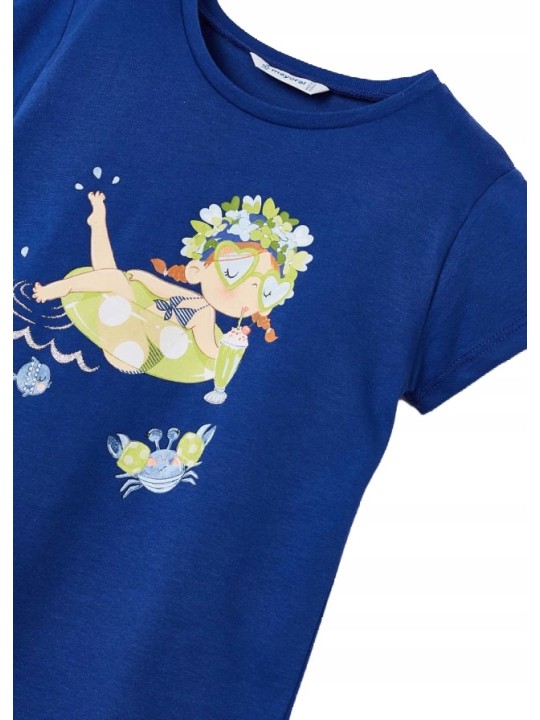 MAYORAL KOSZULKA T-SHIRT BLUZKA NA KRÓTKI RĘKAW DLA DZIEWCZYNKI 3070/46