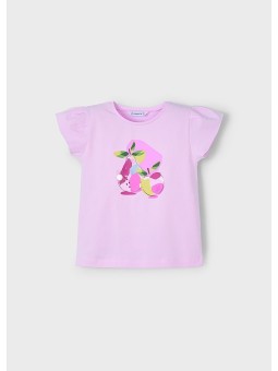 MAYORAL KOSZULKA T-SHIRT BLUZKA NA KRÓTKI RĘKAW DLA DZIEWCZYNKI RÓŻ 3015/40