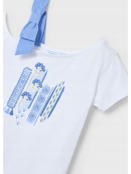 MAYORAL KOSZULKA T-SHIRT BLUZKA NA KRÓTKI RĘKAW DLA DZIEWCZYNKI 3011/81