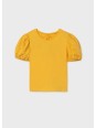 MAYORAL KOSZULKA T-SHIRT BLUZKA NA KRÓTKI RĘKAW DLA DZIEWCZYNKI Z WYCIĘCIEM NA PLECACH POMARAŃCZ 6014/95