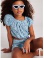 MAYORAL BUZKA TOP NA KRÓTKI RĘKAW DLA DZIEWCZYNKI BŁĘKIT KORONKA 6107