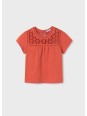 MAYORAL KOSZULKA T-SHIRT BLUZKA NA KRÓTKI RĘKAW DLA DZIEWCZYNKI POMARAŃCZ 6005/81