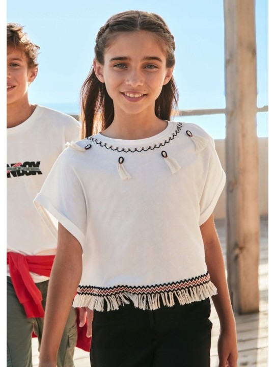 MAYORAL KOSZULKA T-SHIRT BLUZKA NA KRÓTKI RĘKAW DLA DZIEWCZYNKI 6006/86