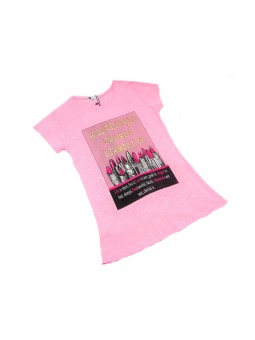 BLUZKA TUNIKA KOSZULKA NA KRÓTKI RĘKAW DLA DZIEWCZNKI KRYSZTAŁKI LORINDA