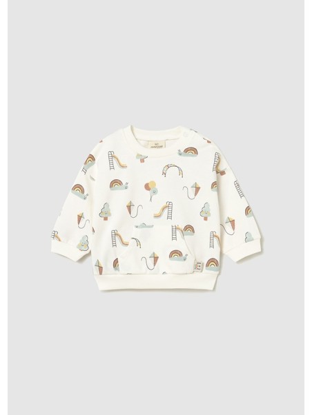 MAYORAL NEWBORN BLUZA DLA DZIECKA KREMOWA W KOLOROWE NADRUKI 1487/61