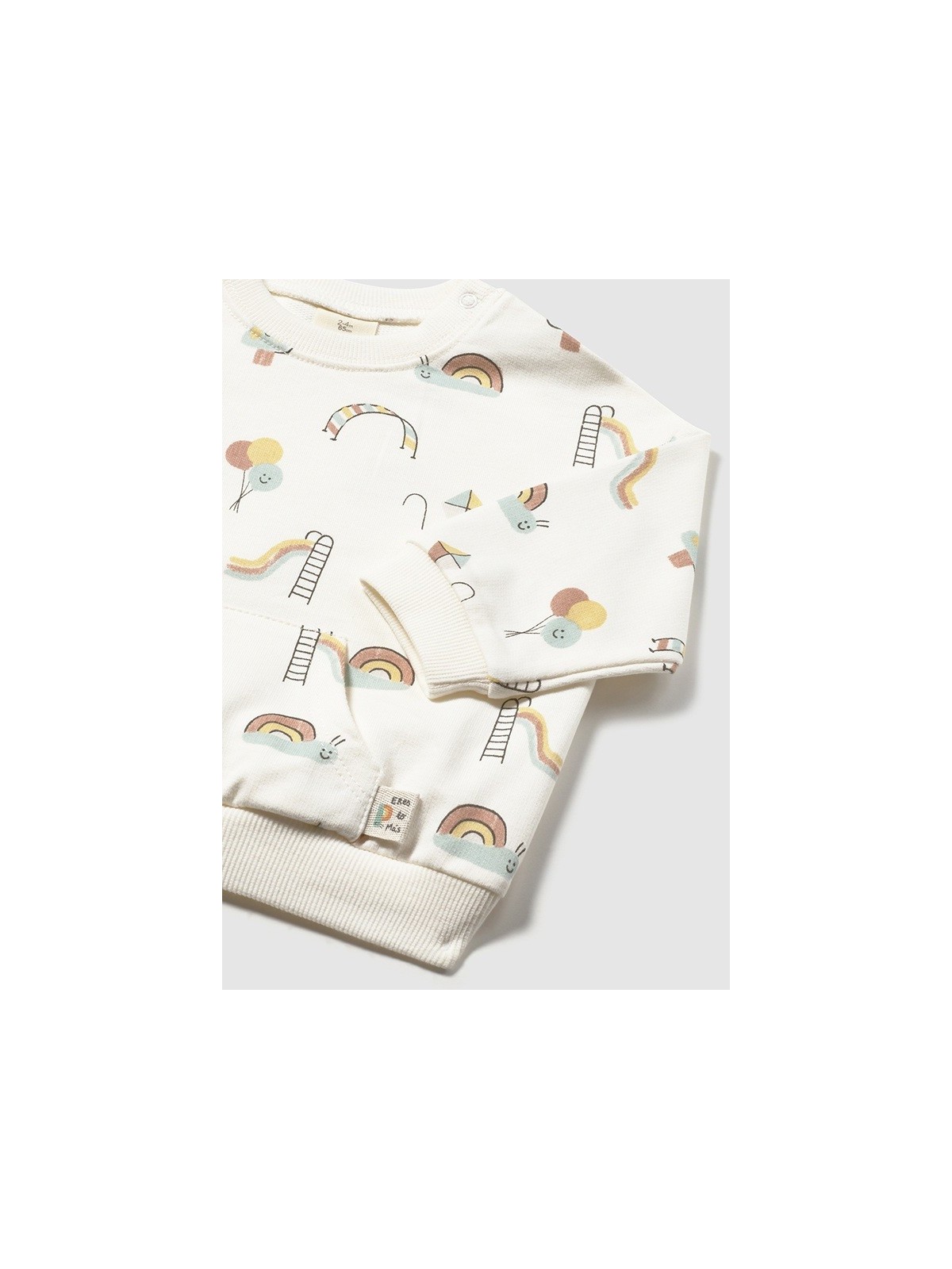 MAYORAL NEWBORN BLUZA DLA DZIECKA KREMOWA W KOLOROWE NADRUKI 1487/61