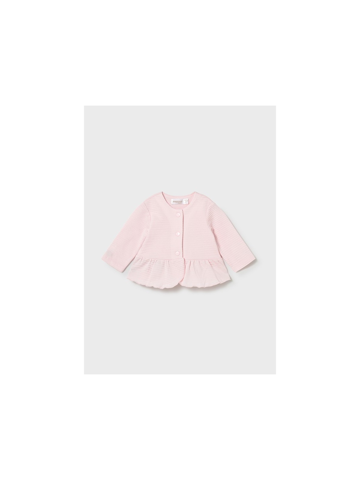 MAYORAL NEWBORN KOMPLET DLA DZIEWCZYNKI BLUZA ROZPINANA BIAŁA KOSZULKA LEGINSY RÓŻOWE 1732/14
