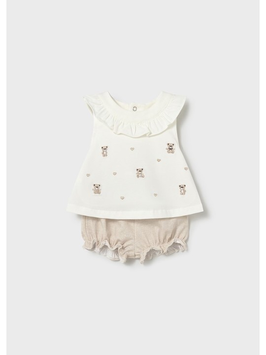 MAYORAL KOMPLET LETNI DLA DZIEWCZYNKI BLUZKA I SPODENKI 1642/56