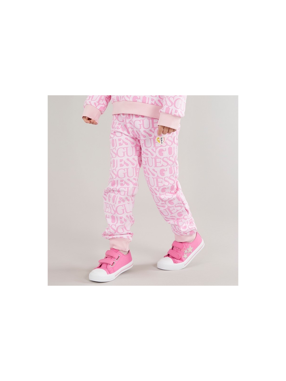 GUESS SPODNIE DRESOWE DLA DZIEWCZYNKI ROŻOWE K5YQ13KAD74-P61P