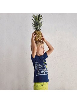 MAYORAL T-SHIRT BLUZKA KOSZULKA NA KRÓTKI RĘKAW DLA CHŁOPCA ŚWIECĄCA W CIEMNOŚĆI 3040/54