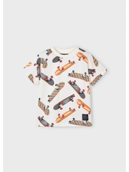 MAYORAL T-SHIRT BLUZKA KOSZULKA NA KRÓTKI RĘKAW DLA CHŁOPCA W DESKOROLKI 3038/55