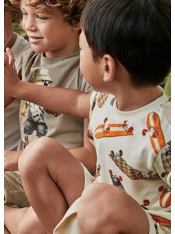 MAYORAL T-SHIRT BLUZKA KOSZULKA NA KRÓTKI RĘKAW DLA CHŁOPCA W DESKOROLKI 3038/55