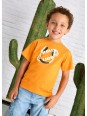 MAYORAL T-SHIRT BLUZKA KOSZULKA NA KRÓTKI RĘKAW DLA CHŁOPCA POMARAŃCZ 3040/64