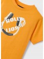 MAYORAL T-SHIRT BLUZKA KOSZULKA NA KRÓTKI RĘKAW DLA CHŁOPCA POMARAŃCZ 3040/64