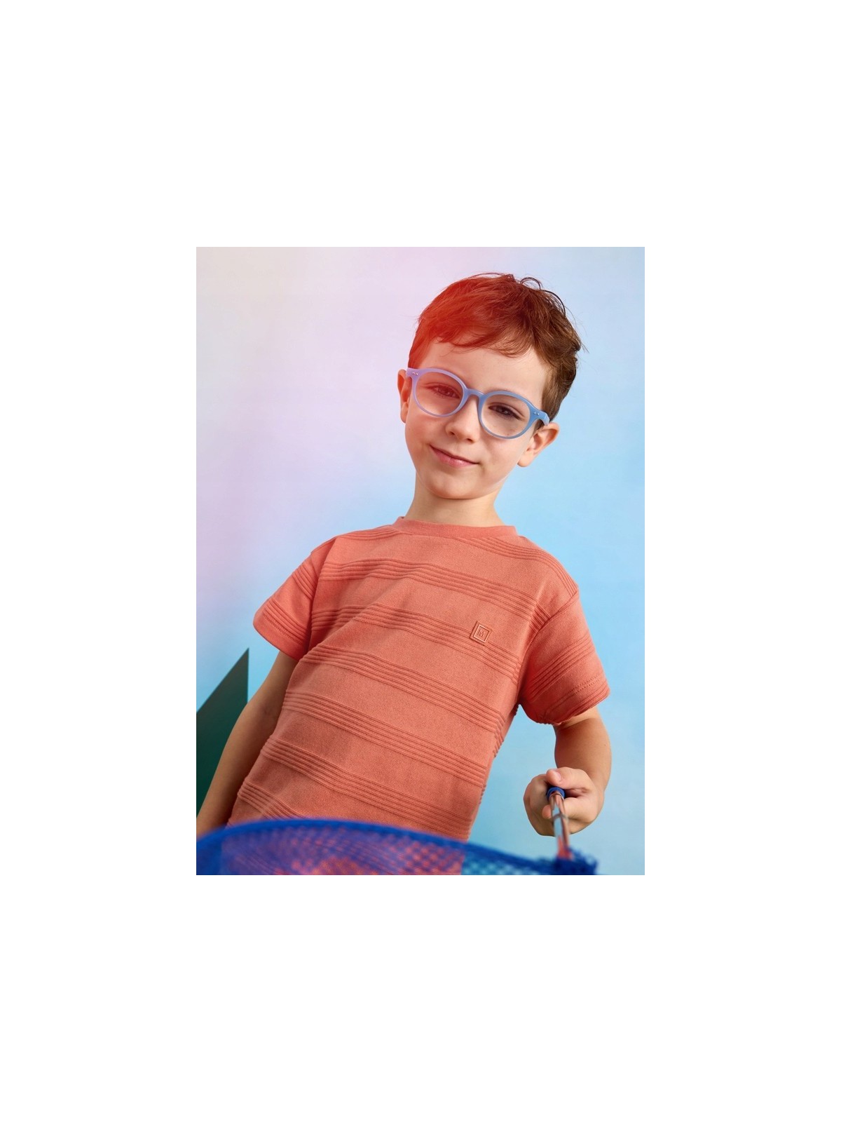 MAYORAL T-SHIRT BLUZKA KOSZULKA NA KRÓTKI RĘKAW DLA CHŁOPCA POMARAŃCZ  DZIANINA 3028/87