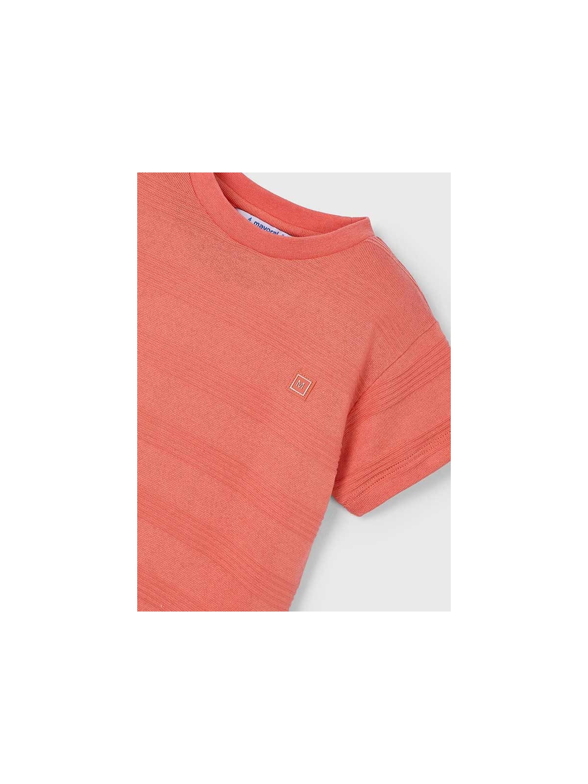 MAYORAL T-SHIRT BLUZKA KOSZULKA NA KRÓTKI RĘKAW DLA CHŁOPCA POMARAŃCZ  DZIANINA 3028/87