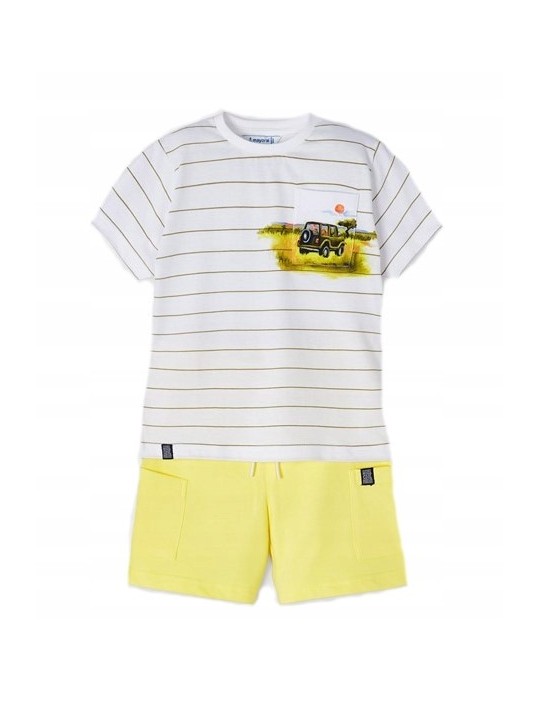MAYORAL KOMPLET DLA CHŁOPCA KOSZULKA NA KRÓTKI RĘKAW PLUS SPODENKI 3675/87
