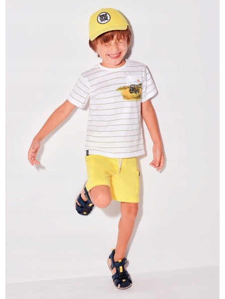 MAYORAL KOMPLET DLA CHŁOPCA KOSZULKA NA KRÓTKI RĘKAW PLUS SPODENKI 3675/87