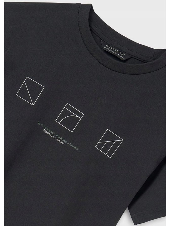 MAYORAL NUKUTAVAKE  KOSZULKA BLUZKA NA KRÓTKI RĘKAW DLA CHŁOPCA CZARNA 6003/92