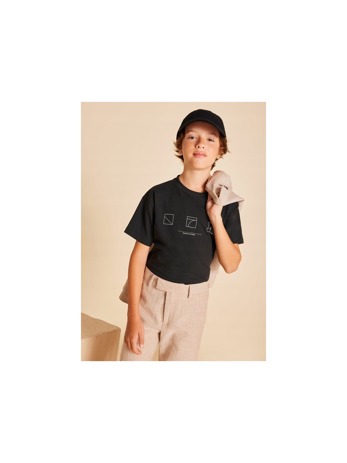 MAYORAL NUKUTAVAKE  KOSZULKA BLUZKA NA KRÓTKI RĘKAW DLA CHŁOPCA CZARNA 6003/92