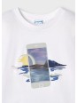 MAYORAL T-SHIRT KOSZULKA BLUZKA NA KRÓTKI RĘKAW DLA CHŁOPCA BIAŁA 3003/42