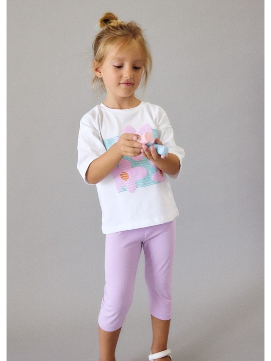 MAYORAL BLUZKA T-SHIRT KOSZULKA NA KRÓTKI RĘKAW DLA DZIEWCZYNKI BIAŁA 3016/25