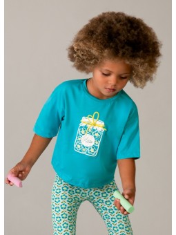 MAYORAL BLUZKA T-SHIRT KOSZULKA NA KRÓTKI RĘKAW DLA DZIEWCZYNKI 3016/24